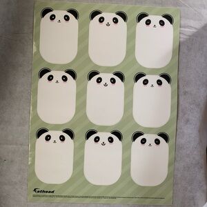 New Sticky Notes: Happy Pandas Removable Dry Erase Vinyl Decals, MSRP $70